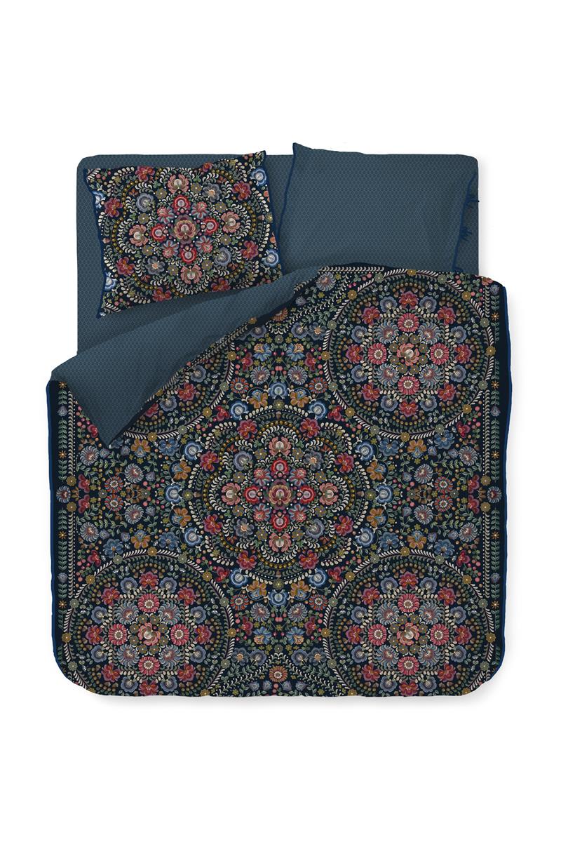 Pip Studio dekbedovertrek Il Ricamo - 260x200/220 cm - donker blauw