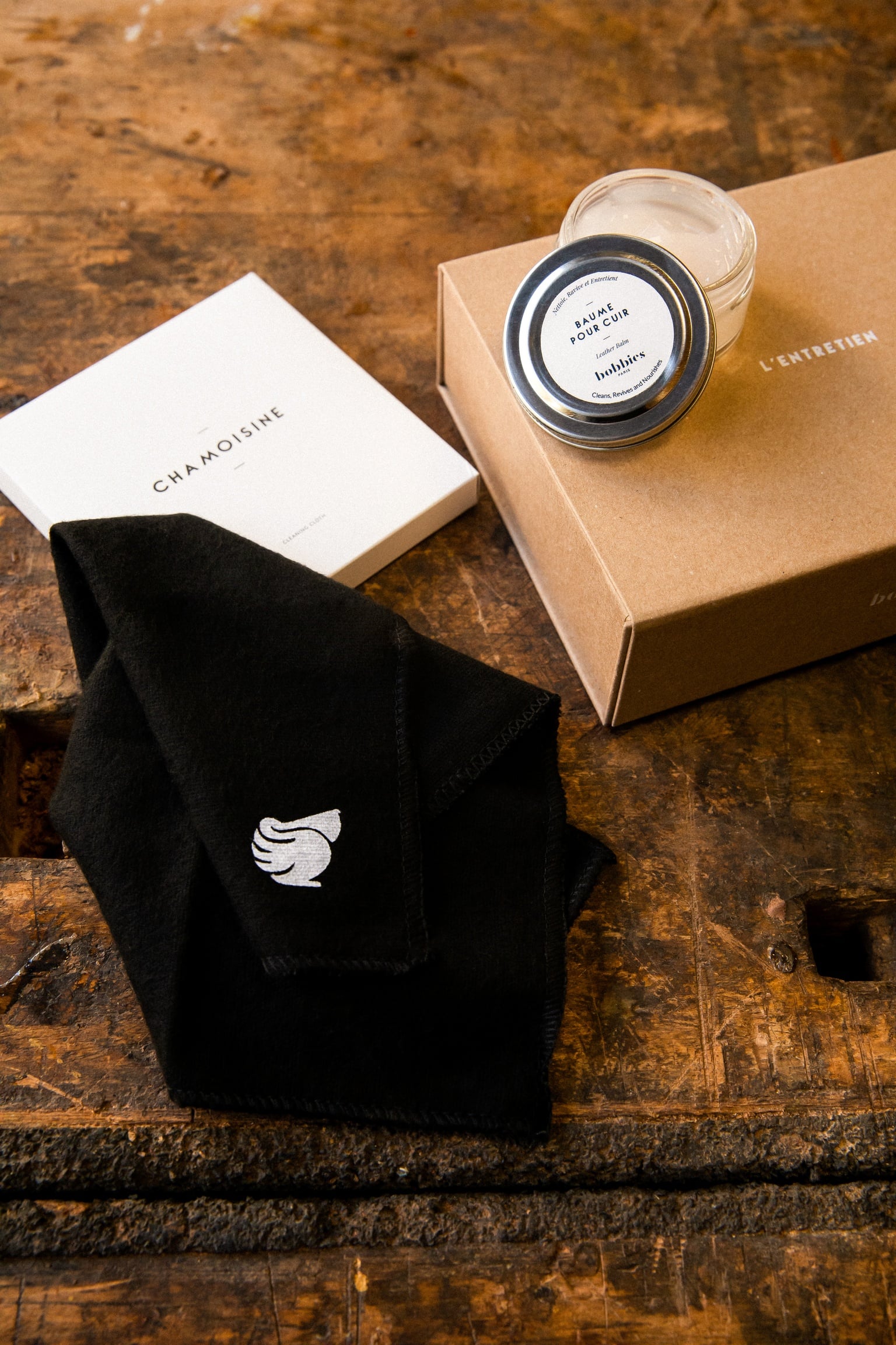 Kit d'entretien Cuir (spécial Maroquinerie)