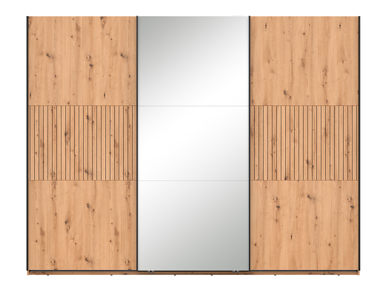 Szafa przesuwna Lamea 270 cm z lustrem dąb artisan