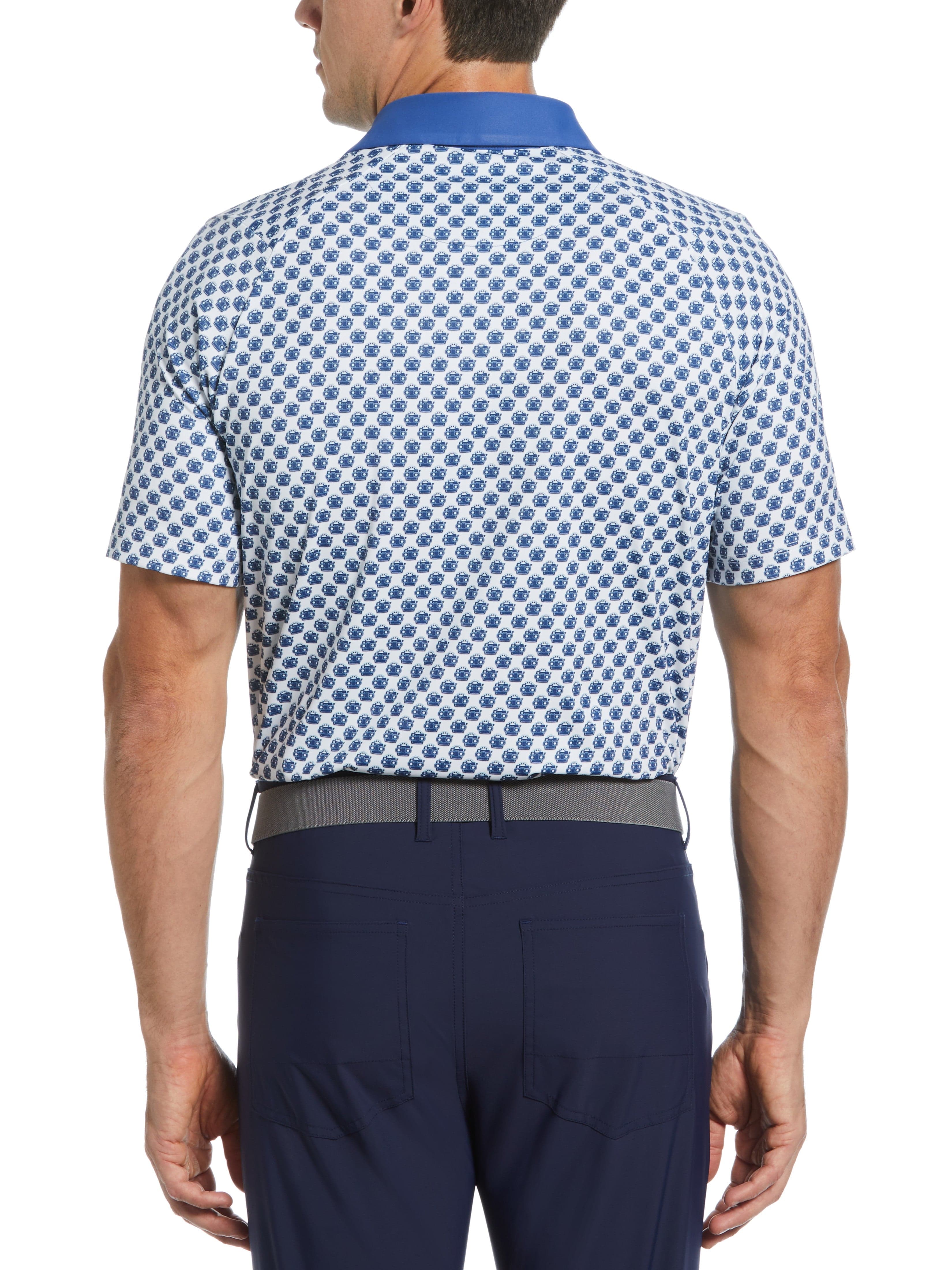 Mens View Master Print Golf Polo