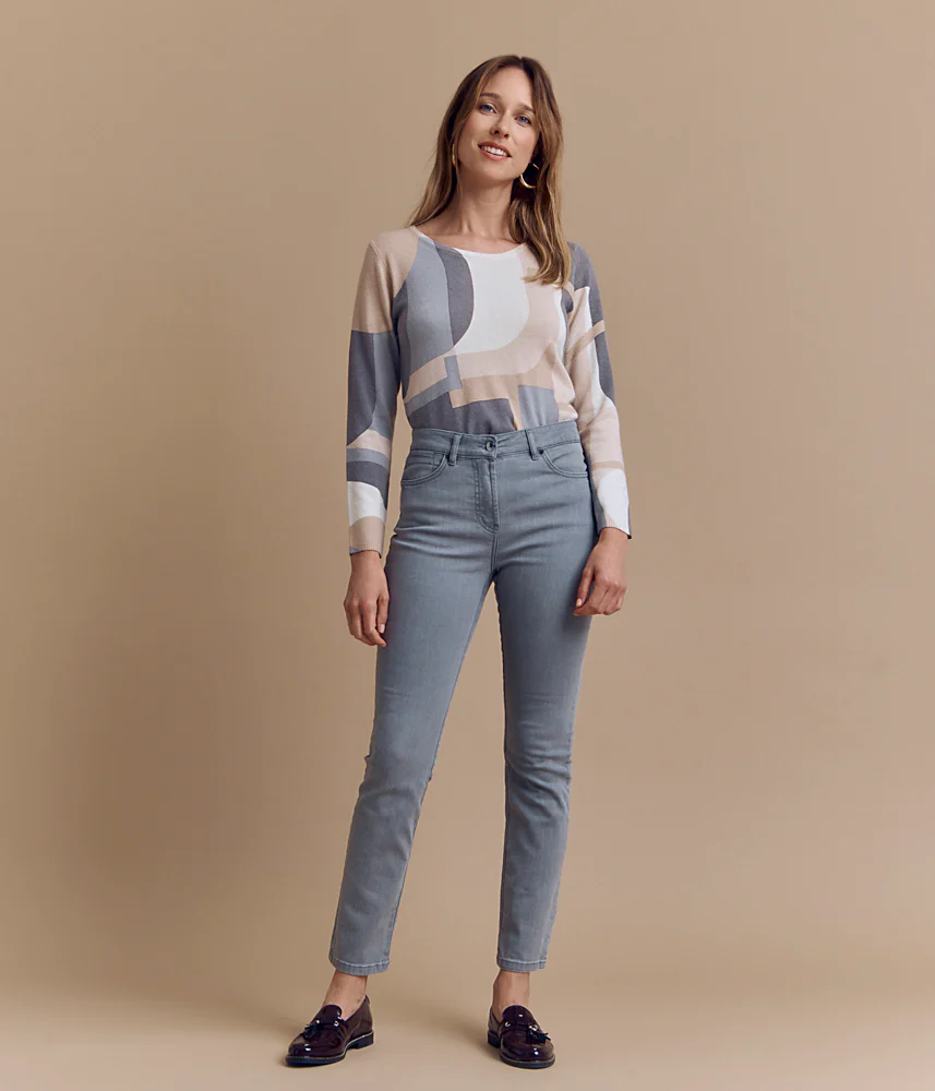 Jean en coton stretch PANJEAN-GRIS/84202/425