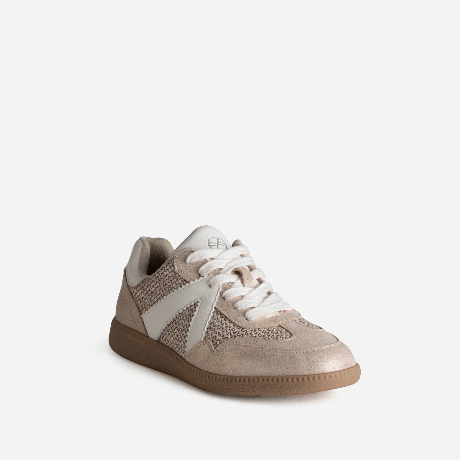 Tennis beige dorée bi-matière