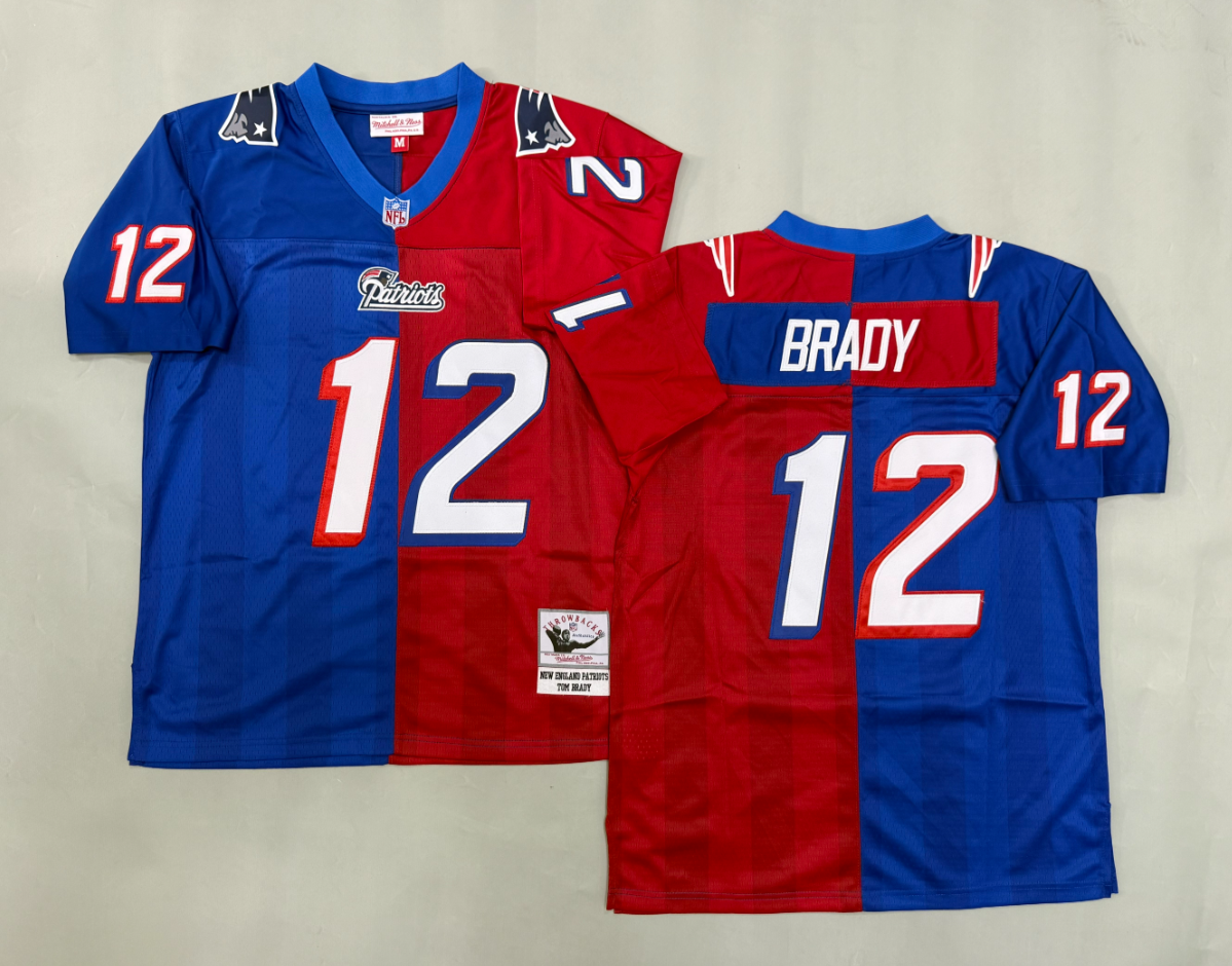 Tom Brady New England Patriots Authentic Split Throwback Retired Player Jersey