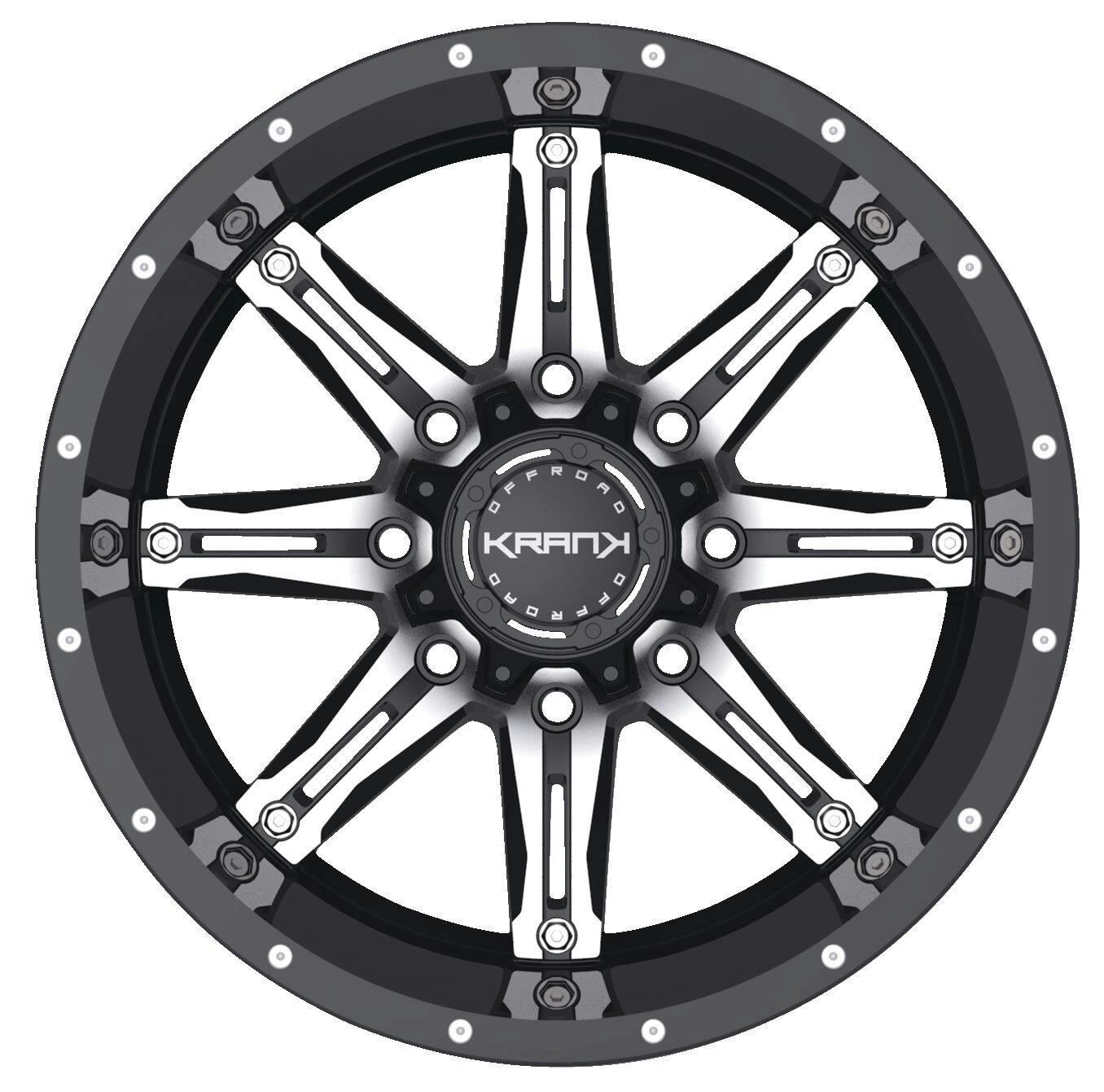 Krank Shaft Alloy Wheel/Rim, Gloss Black Machined