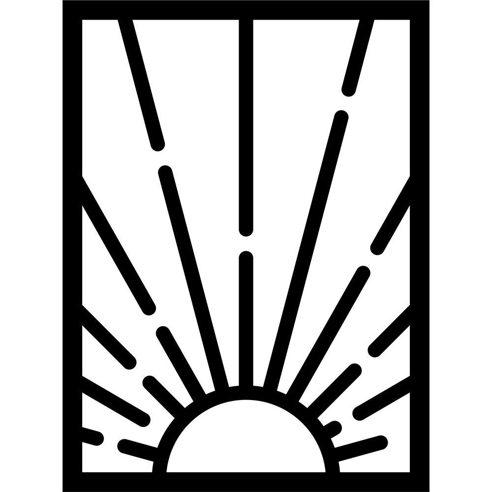 SUNSET - Tableau en bois noir sunset 28x37,5cm