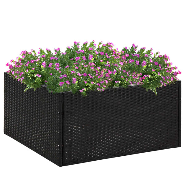 Donica ogrodowa Czarny 80 x 80 x 40 cm Technorattan vidaXL
