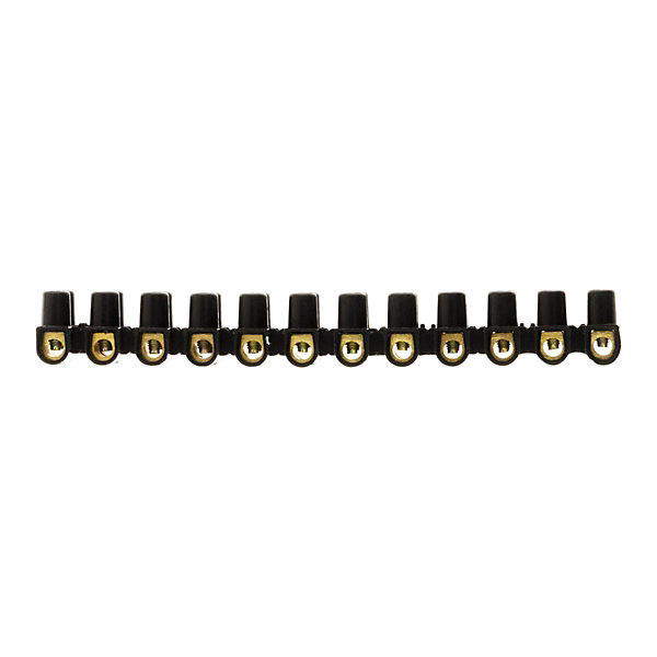 Barrette 12 plots section 6mm² - Noir - Zenitech