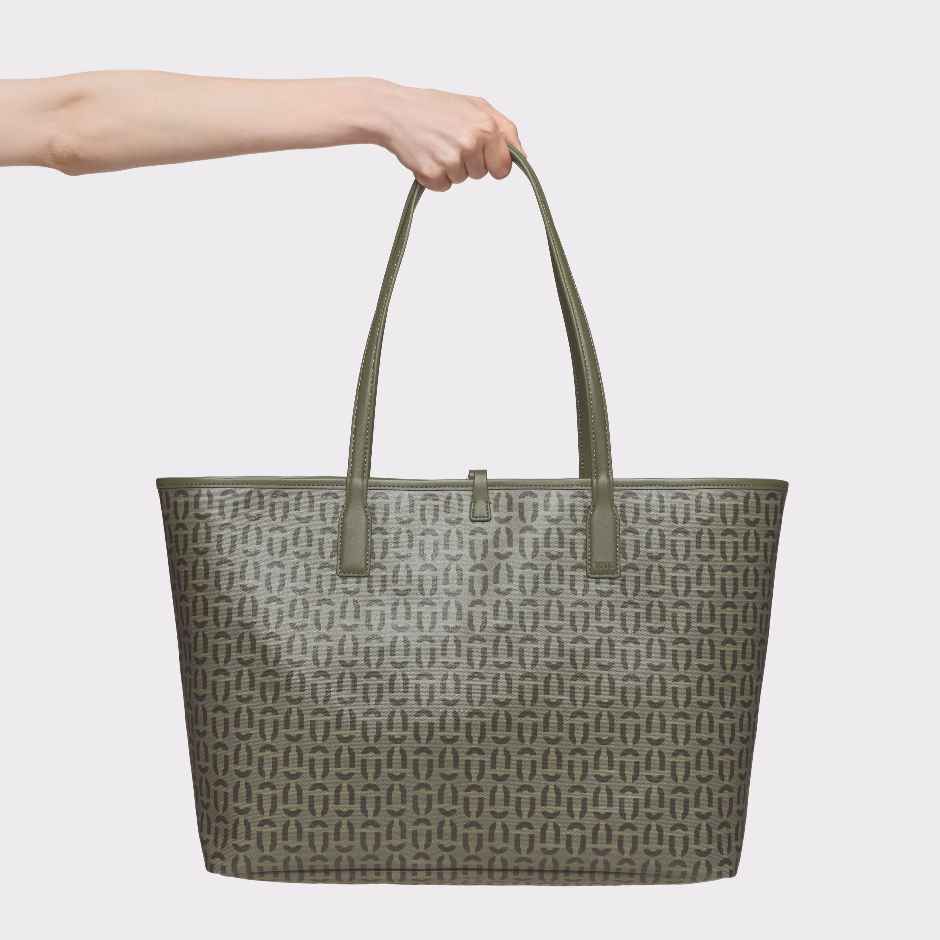 Capazo grande reversible caqui TOUS Double Way Manifesto