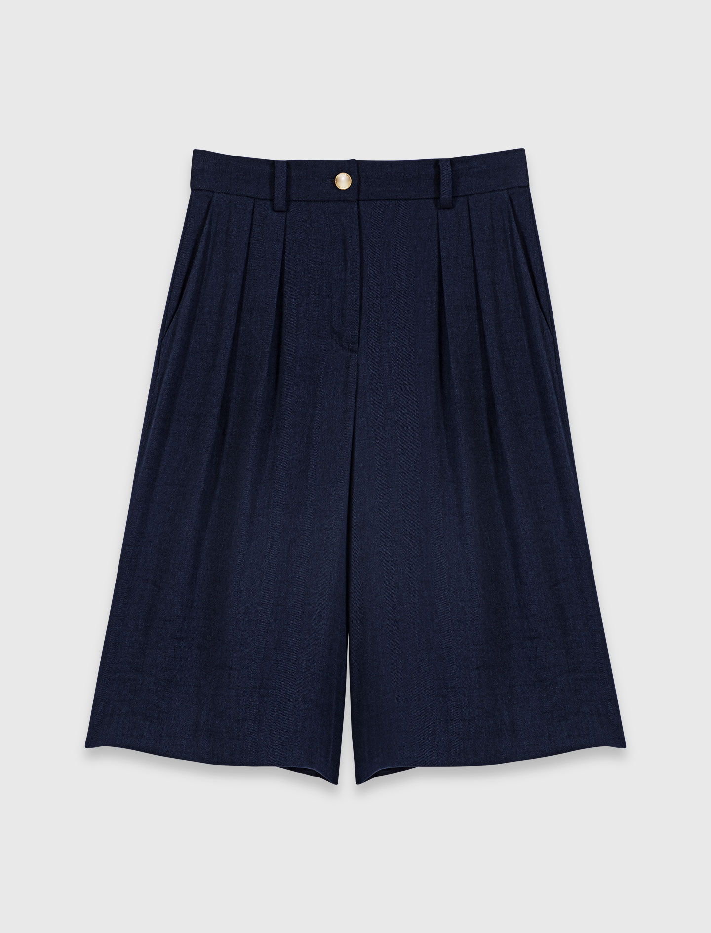 Bermudas en lin mélangé