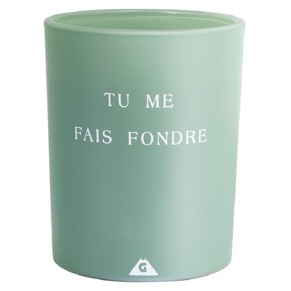 Bougie verte imprimée senteur eucalyptus 40H