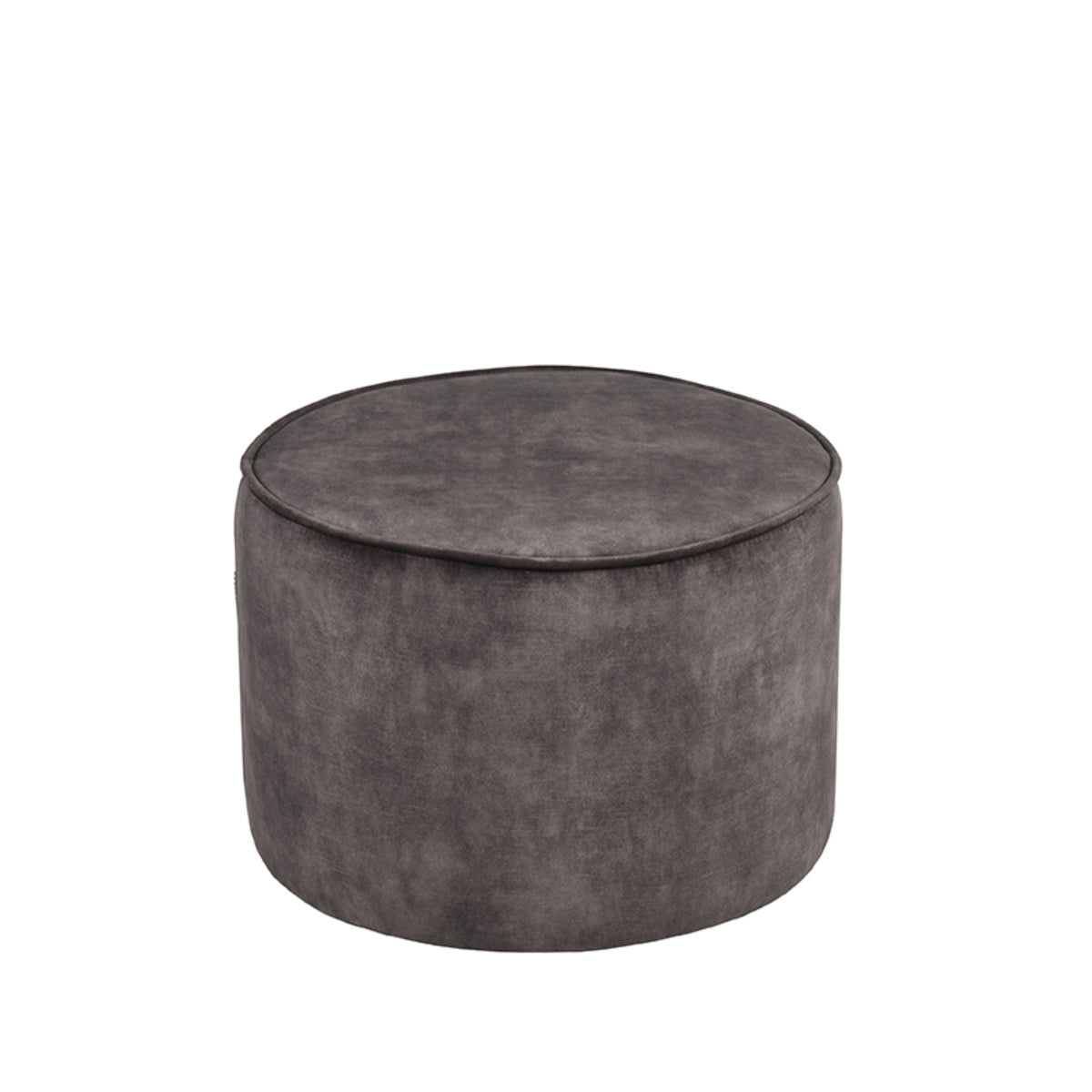 LABEL51 Poef Tibo - Antraciet Velvet - 55x55x40cm