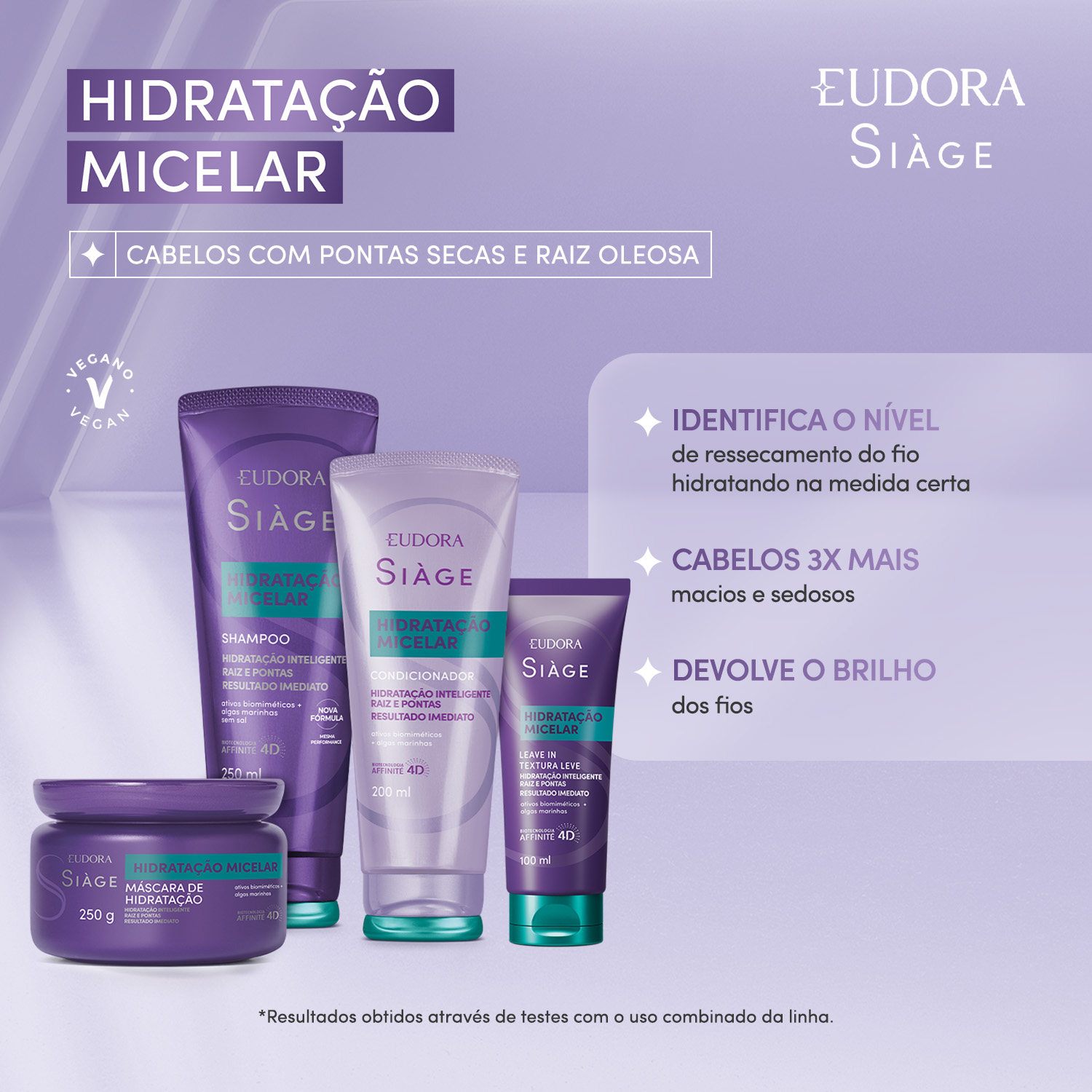 Máscara Capilar Siàge Hidratação Micelar 250g