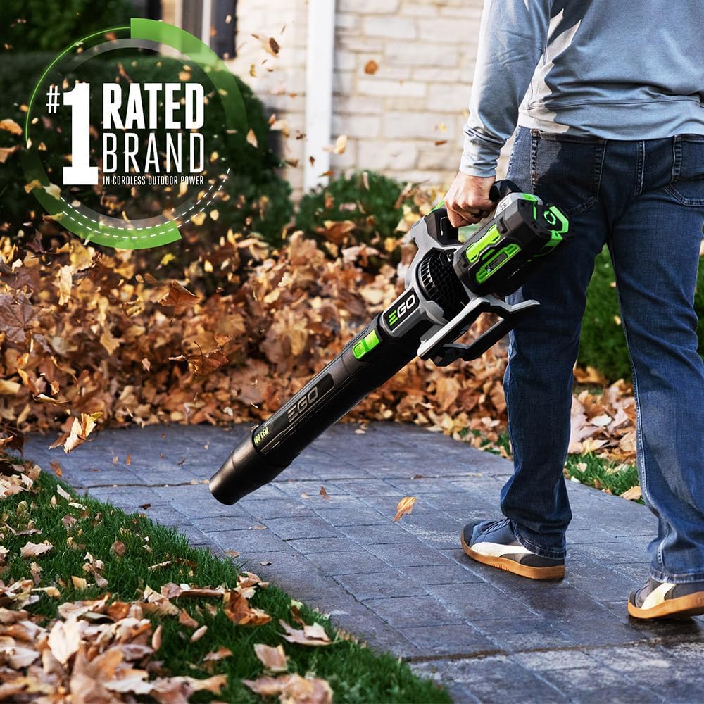 EGO Power+ Leaf Blower  Cordless Electric 880 CFM  Includes (2) 56V 4.0Ah Batteries and Charger - LB8803-2