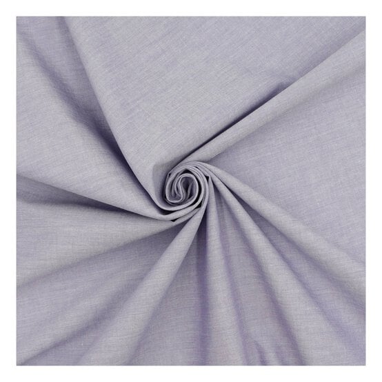 Lavender Chambray Cotton Fabric?by the Metre