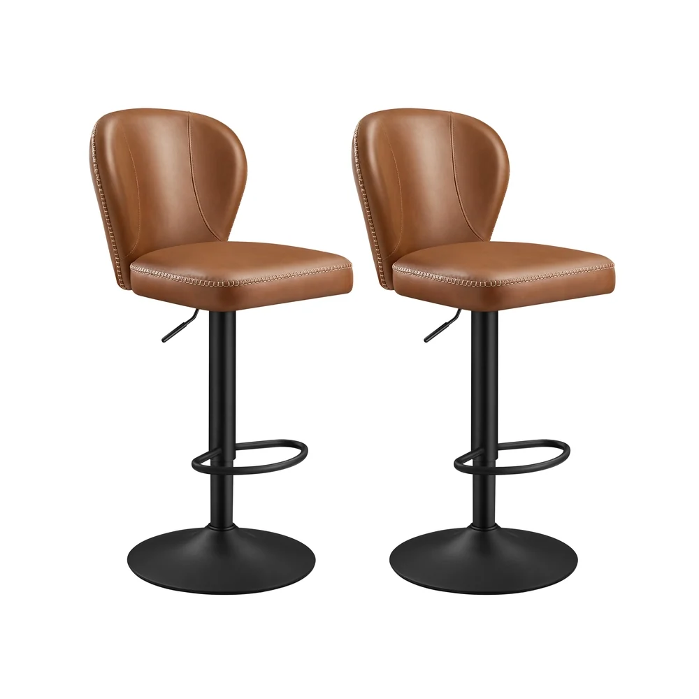 Collection EKHO - tabourets de bar pivotant à 360° avec dossier (Lot de 2&4)