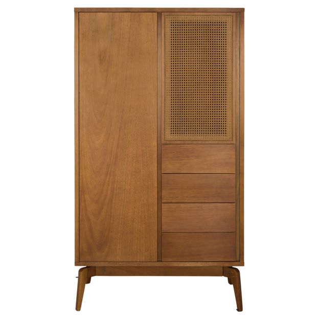 GUARDA-ROUPA 2 PORTAS/4 GAVETAS COM PALHINHA ARES