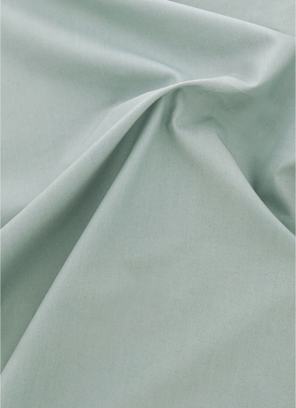 DRAP HOUSSE UNI EN PERCALE DE COTON VERT DE GRIS