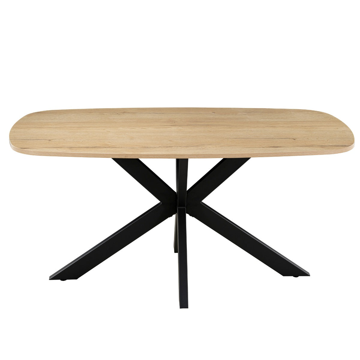 Giga Meubel Eettafel Jaimy - Deens Ovaal Naturel Hout - 160x90x76cm