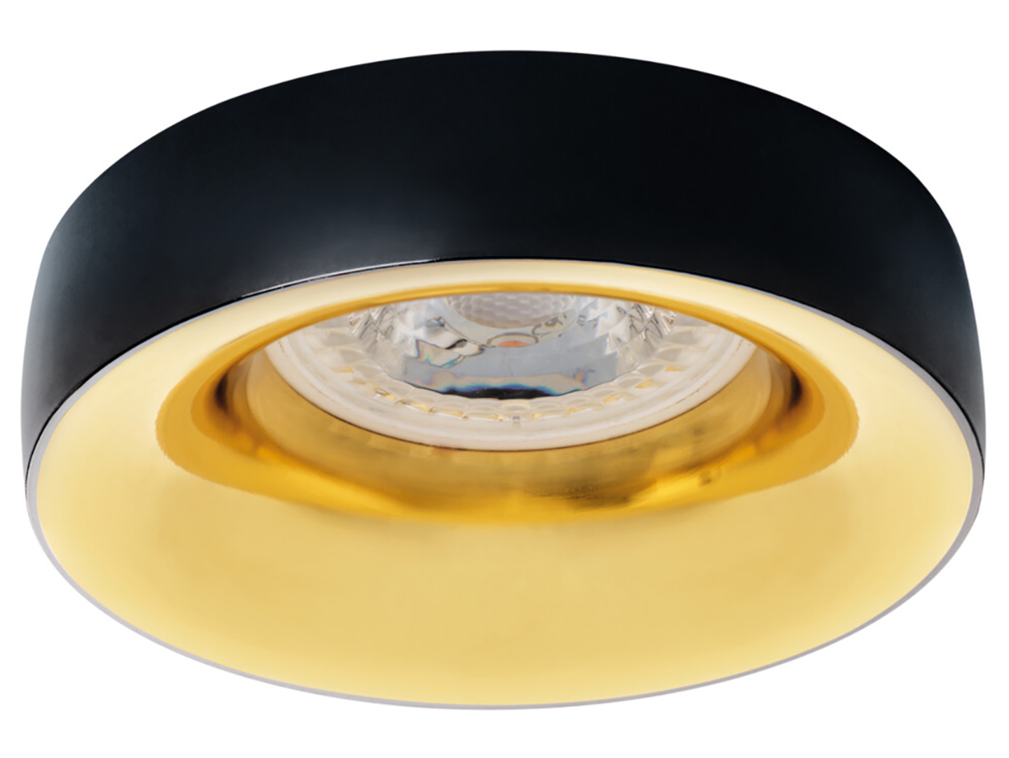 Lampa sufitowa Elnis aluminiowa czarno-złota