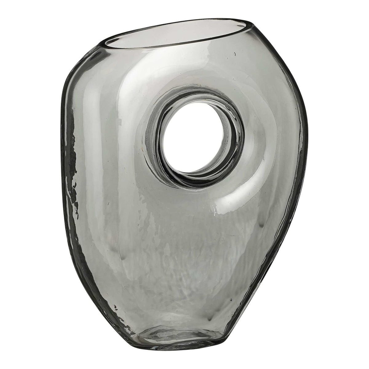 Mica Decorations Jay Vaas - L18 x B8 x H23 cm - Glas - Grijs