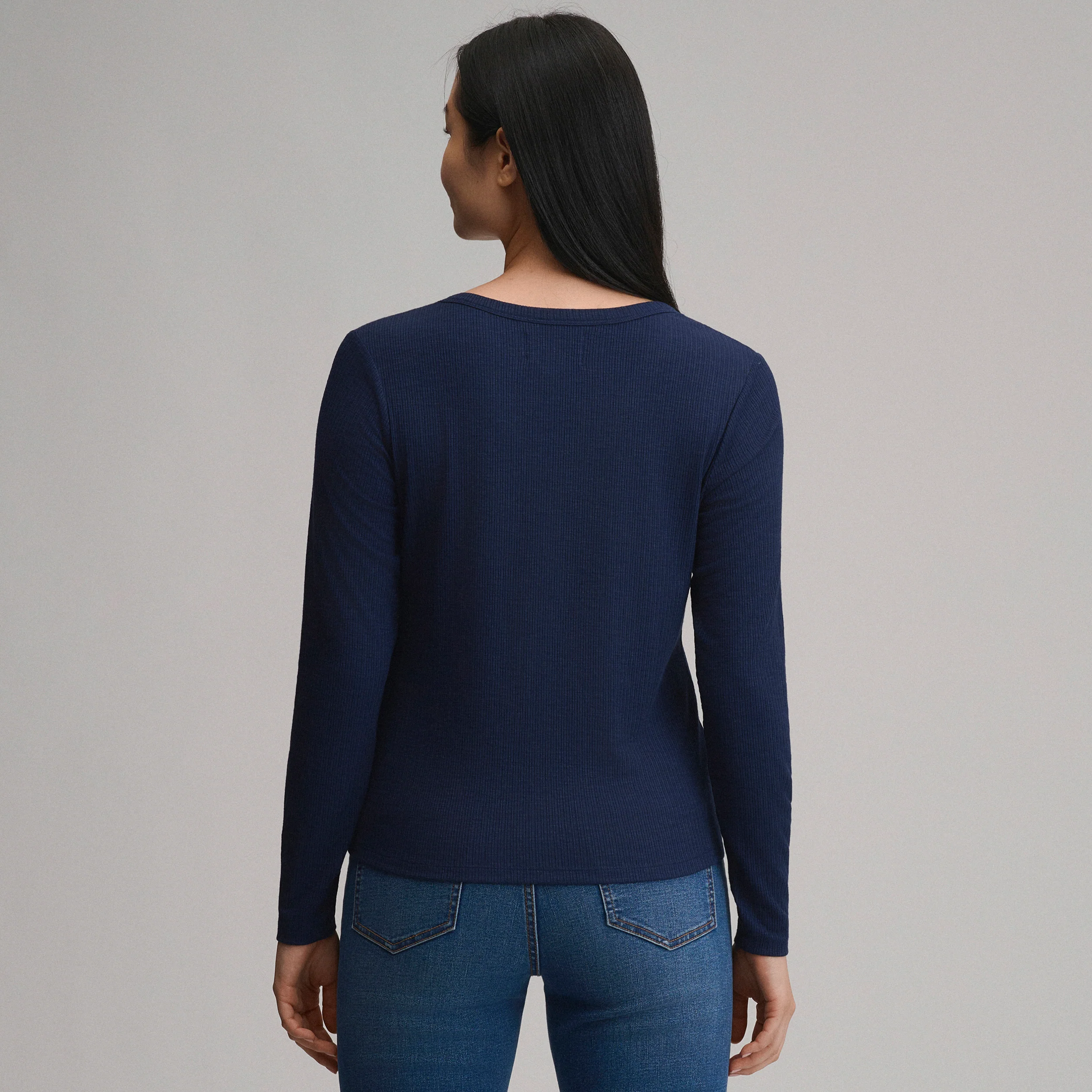 Women's Long-Sleeve Multi Button Henley
