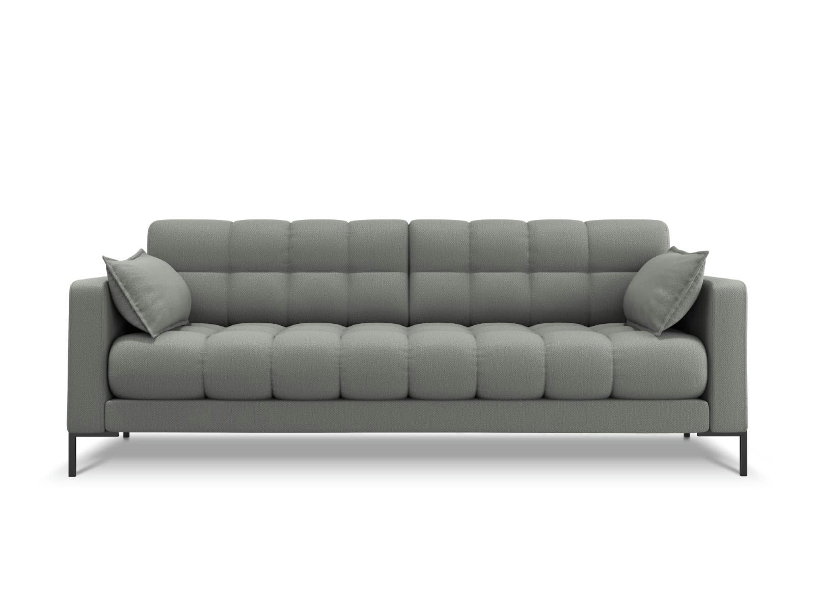 MAMAIA - Canapé 3 places en tissu structurel gris