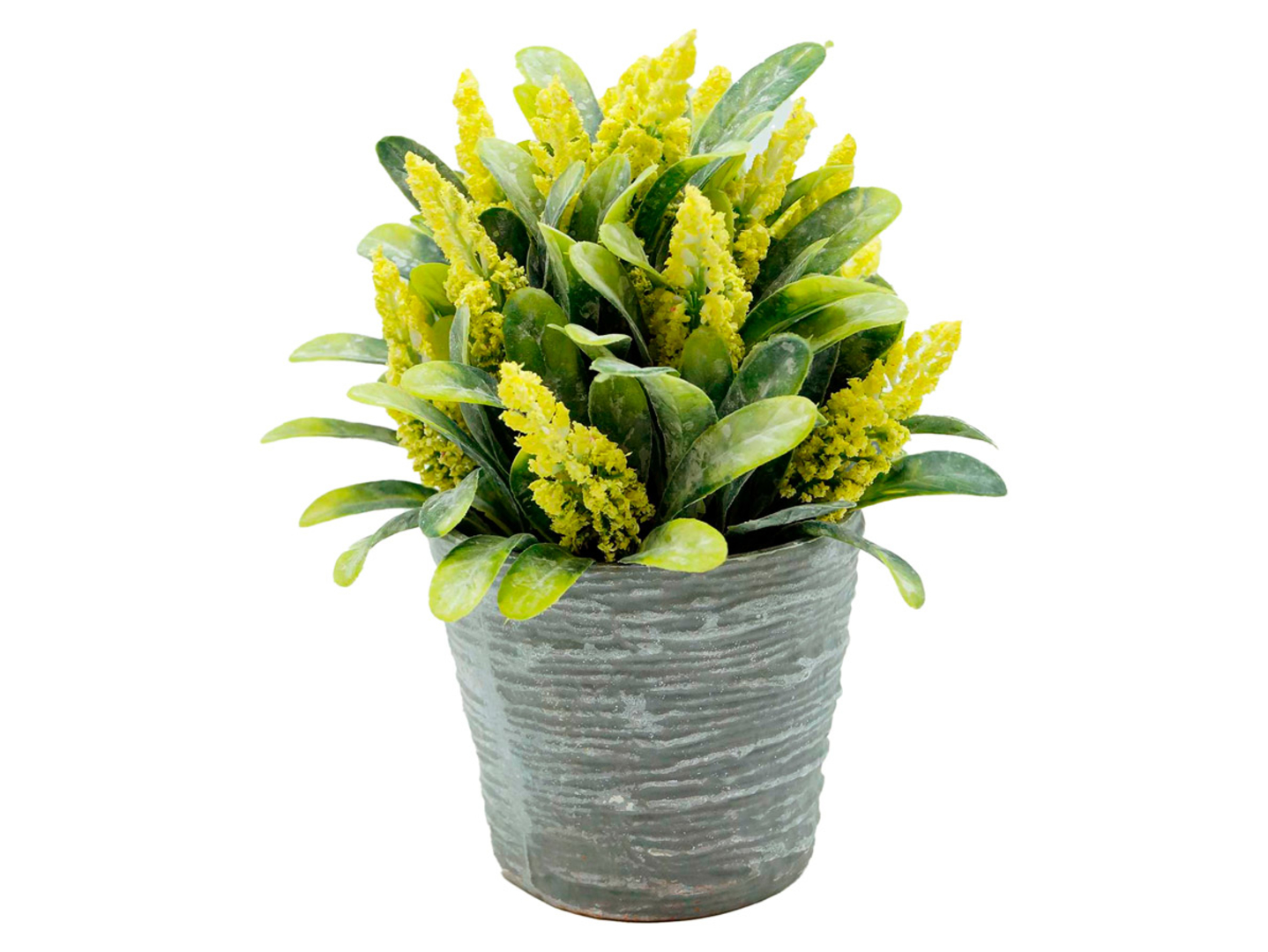 Sztuczna roślina w doniczce 19 cm żółta