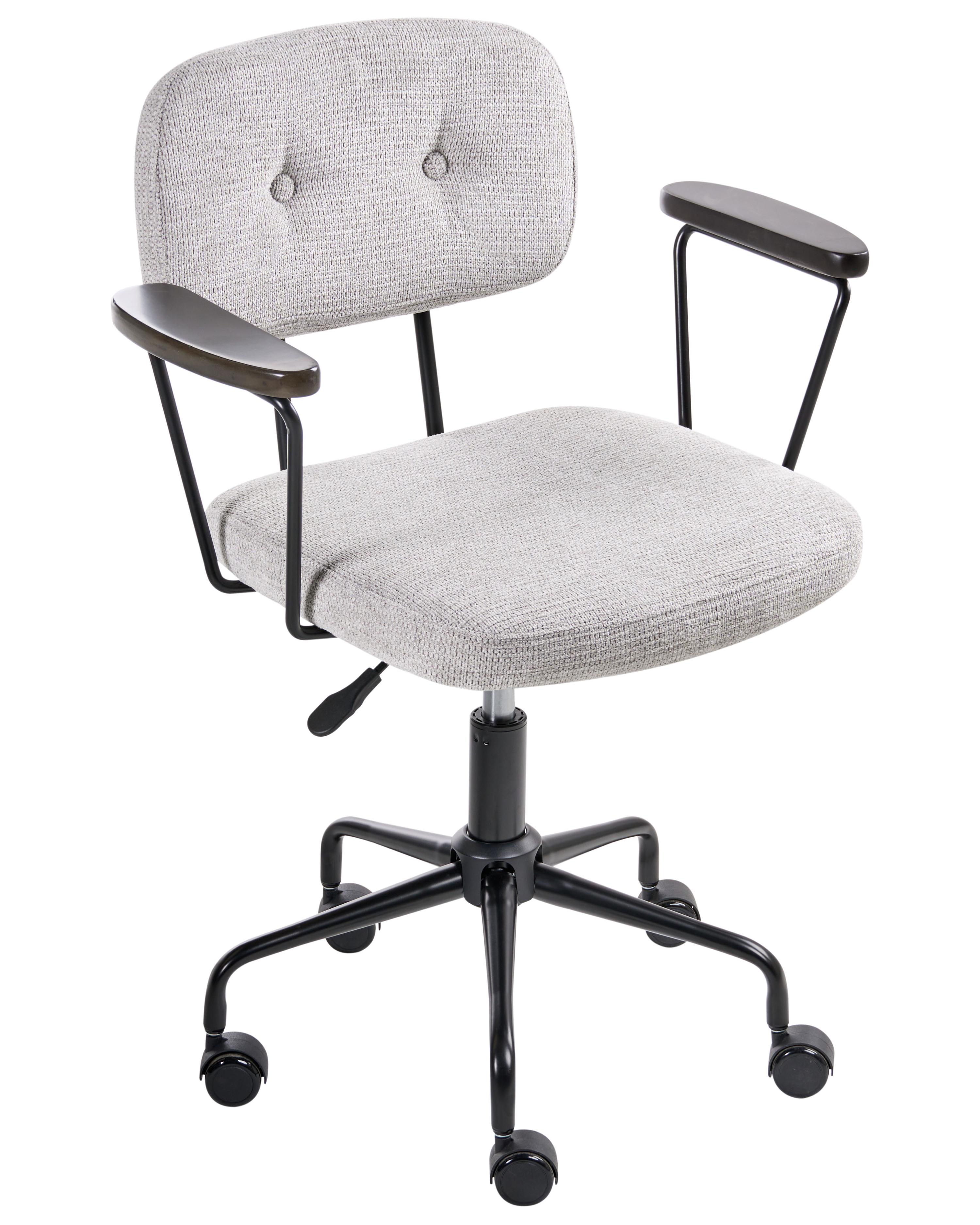Desk Chair ALGERITA Fabric Light Grey