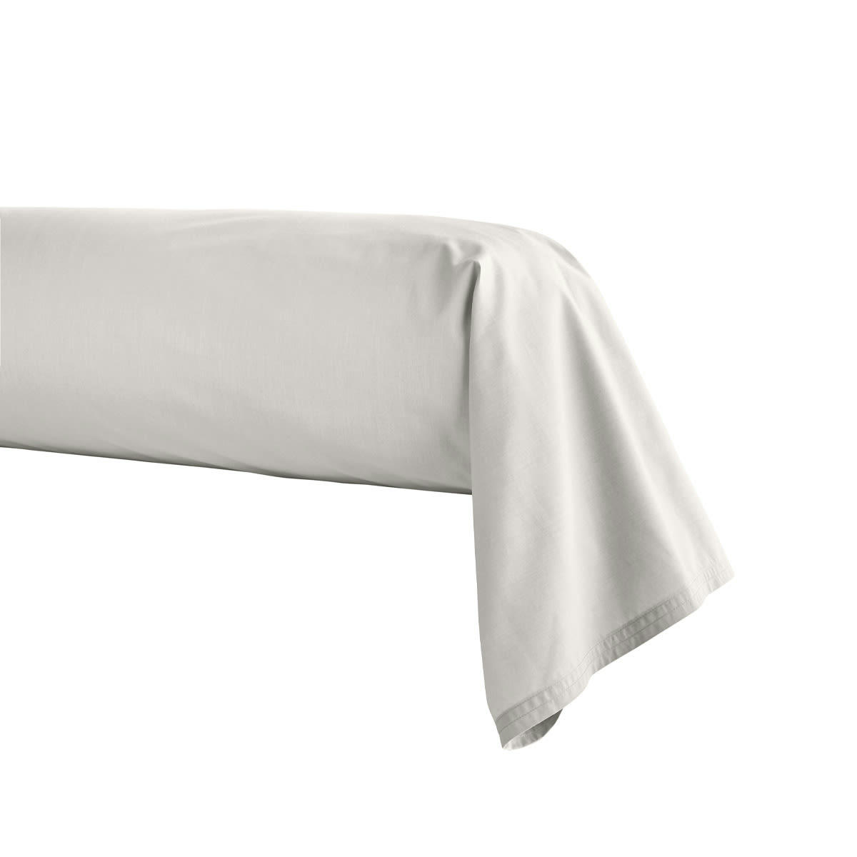 PREMIÈRE - Taie de traversin en percale de coton gris perle 43x230