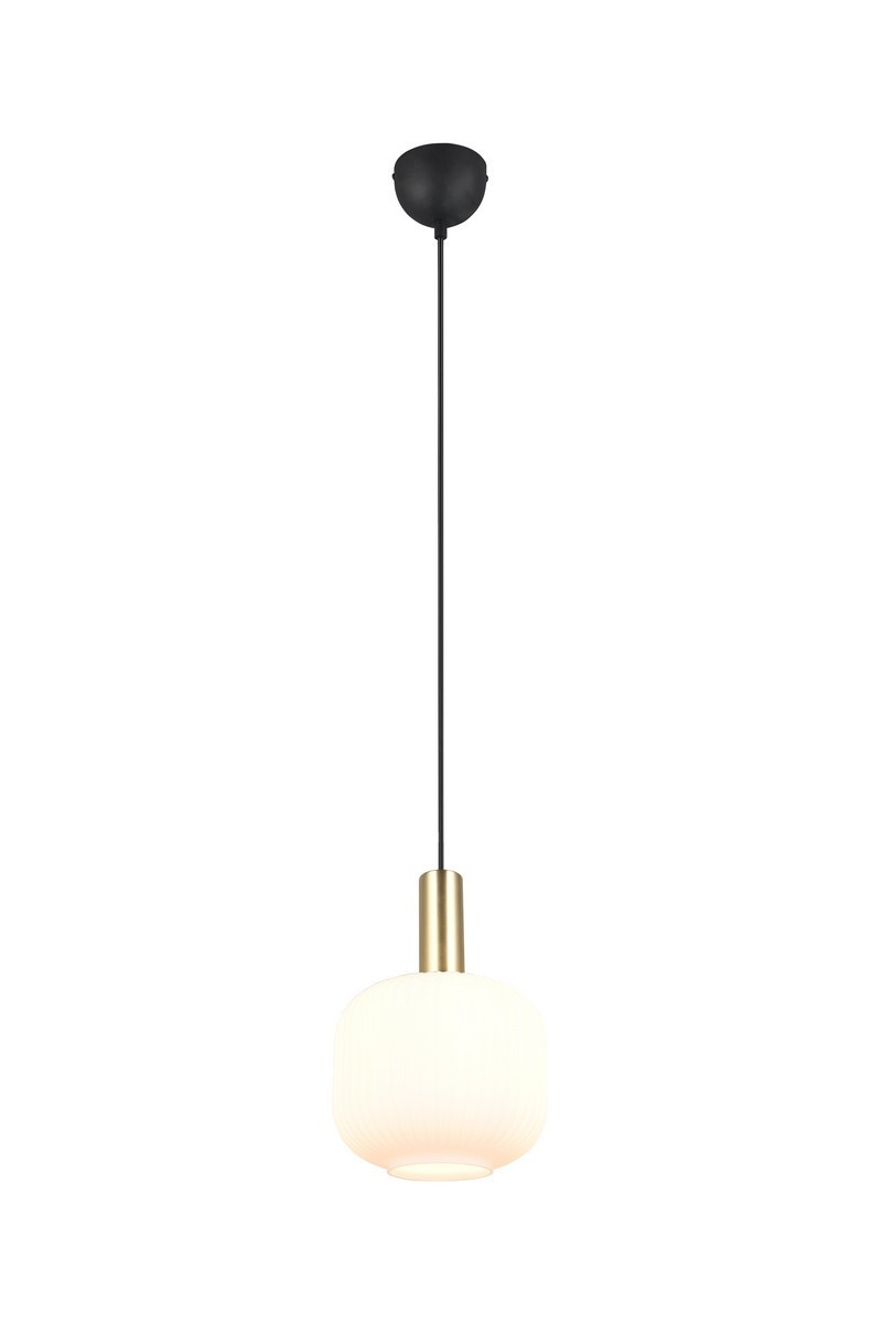 Lampa wisząca czarno-biała-złota DIVA 1xE27x10W wym: 150x20x20 cm Trio