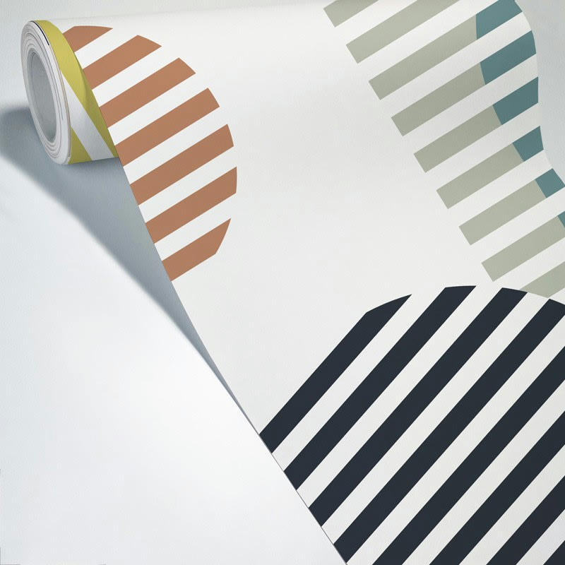 FRENCH RIVIERA - Papier Peint Panoramique L240xH270cm Multicolore Vintage