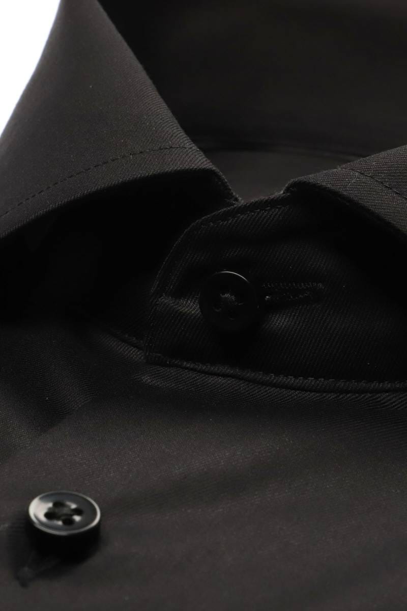ETERNA 1863 Slim Fit Hemd schwarz, Einfarbig