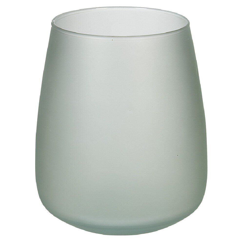Vase Pampa en verre vert mat