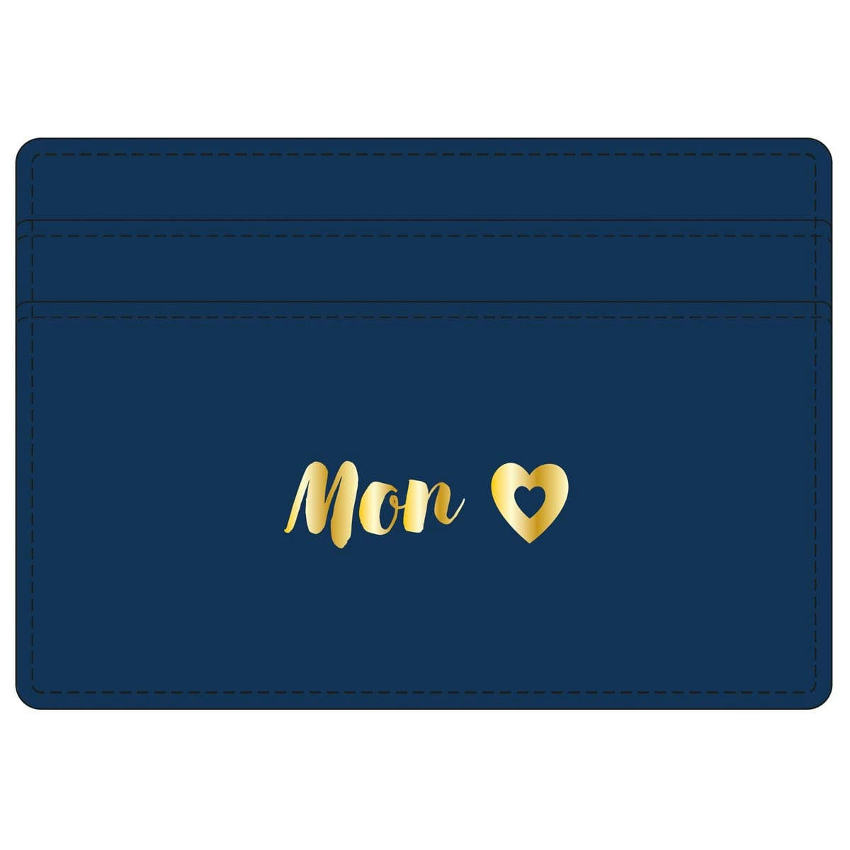 - Porte-cartes Mon Coeur - Bleu Marine