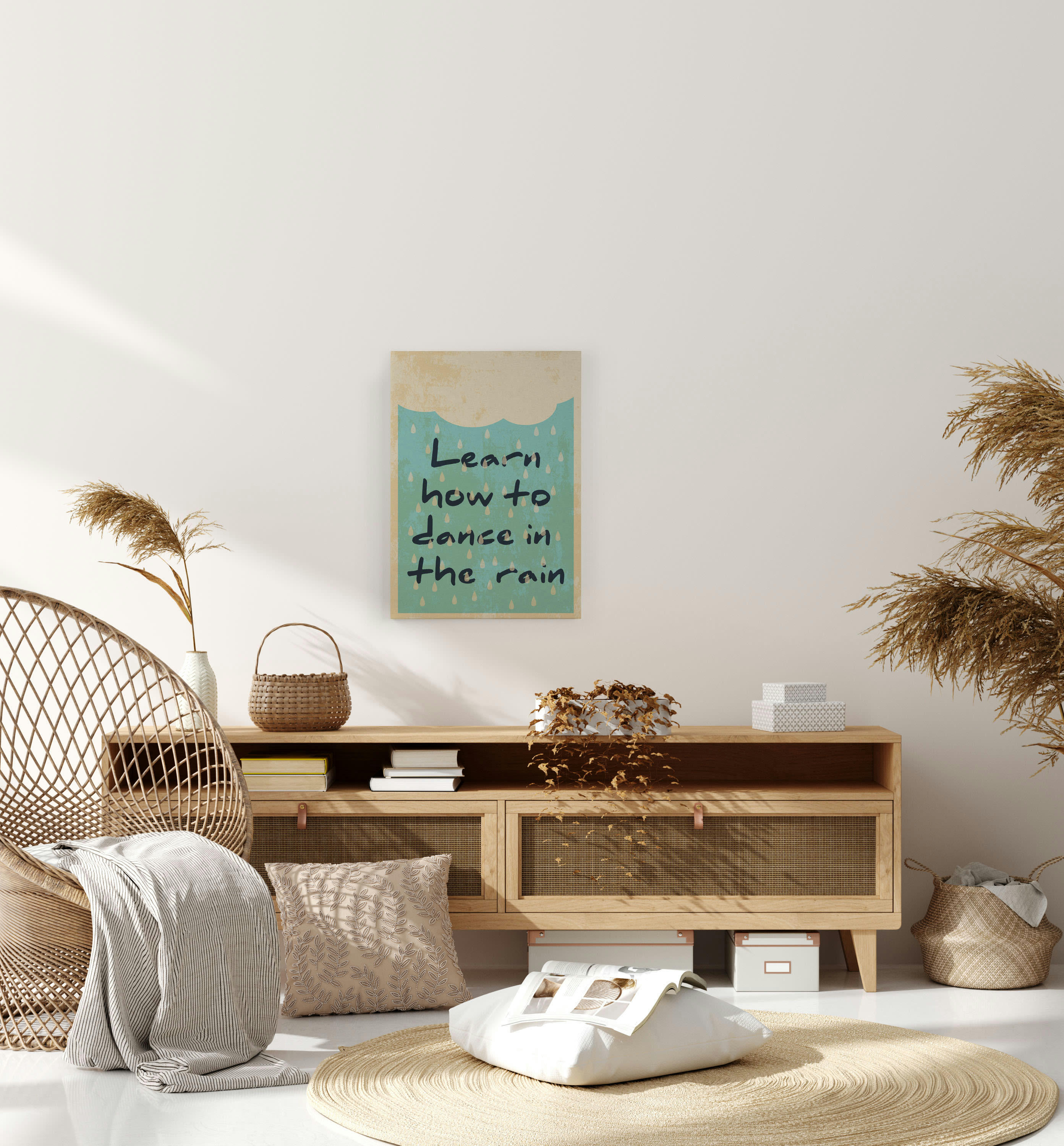 DANCE IN THE RAIN - Peinture sur toile 60x40 imprimé HD danser sous la pluie