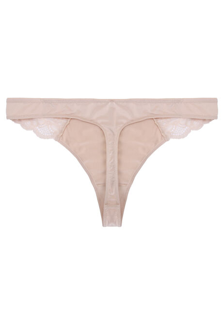 Dorina Womens Nude Lace Celine Thong