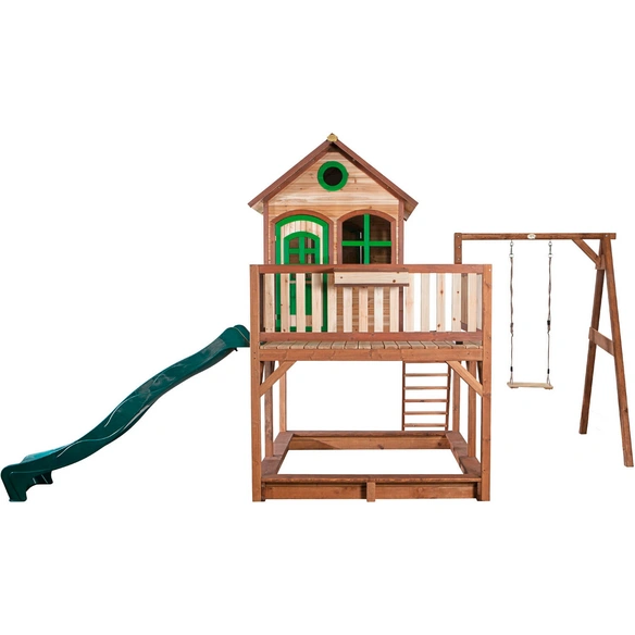 Kinderspielhaus »Liam«, BxHxT: 541 x 291 x 277 cm, Holz, braun/grün