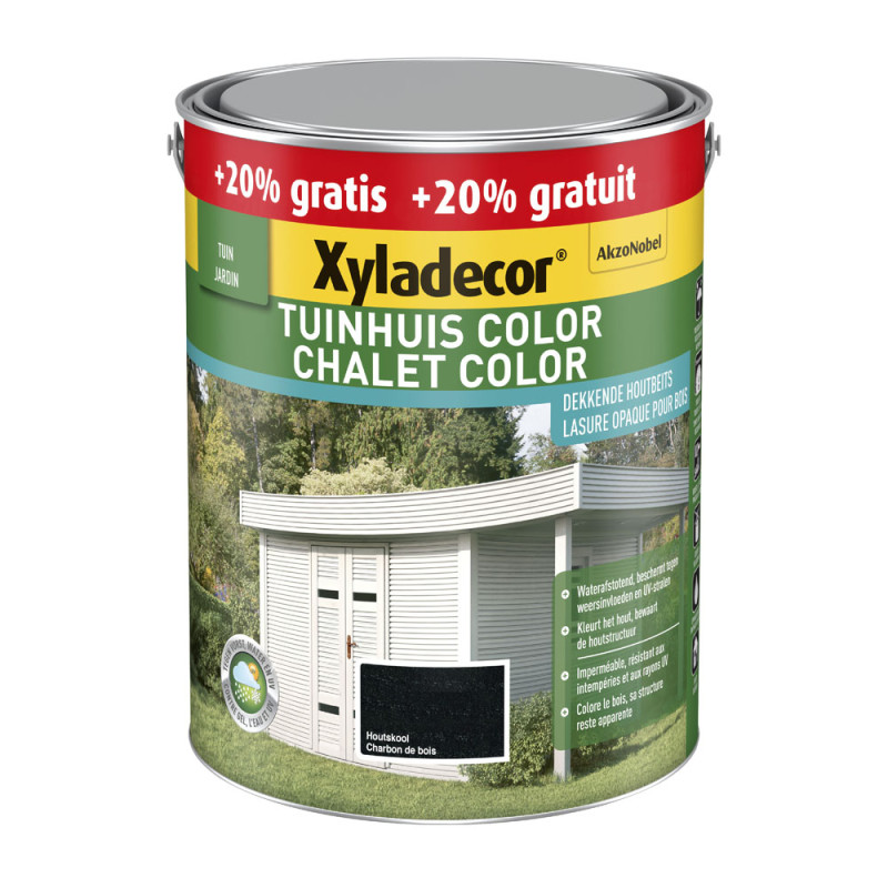 Lasure pour bois Chalet Color charbon de bois 2,5   0,5 L XYLADECOR