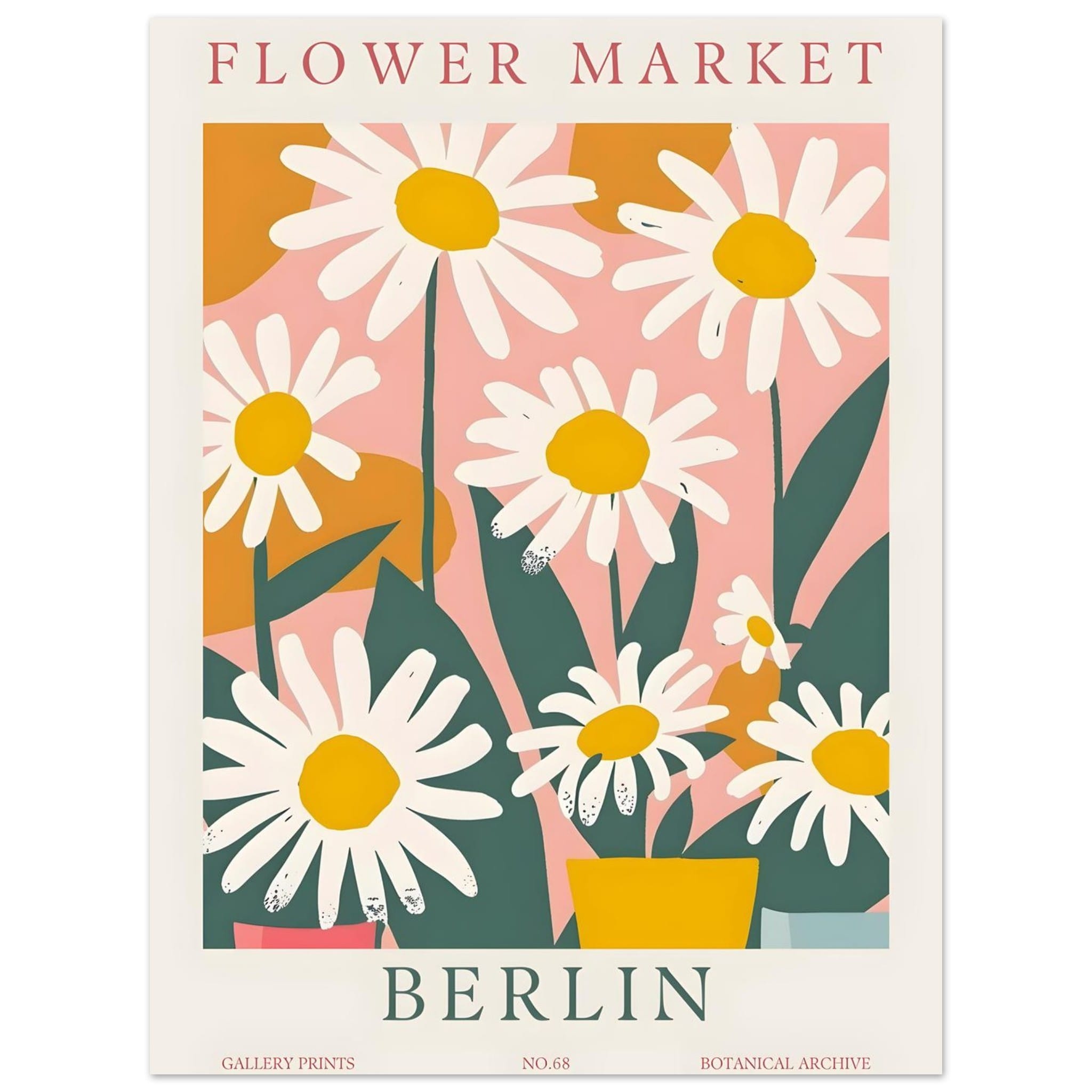 Artfulprints Poster Flower market - Berlin II  - 30x40 cm - Meerkleurig