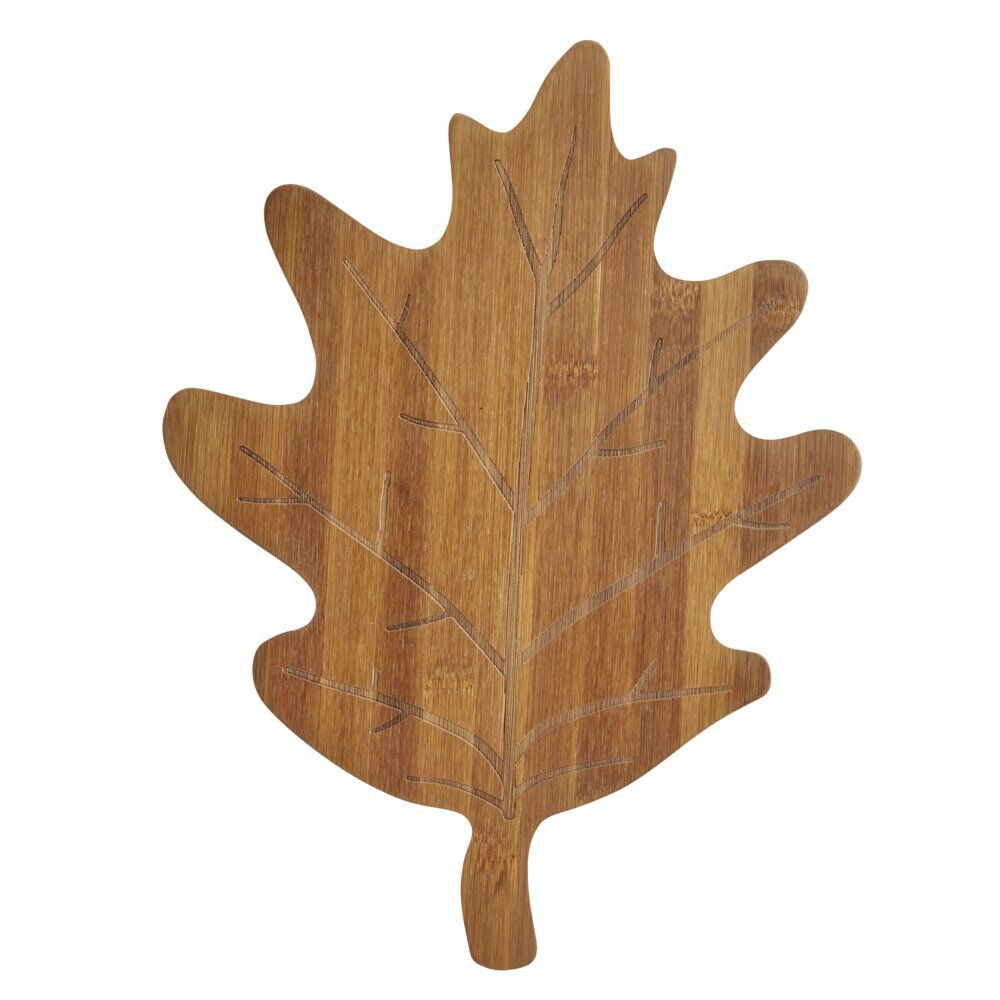 Planche à découper forme automne bambou marron 28x35cm (2 modèles)