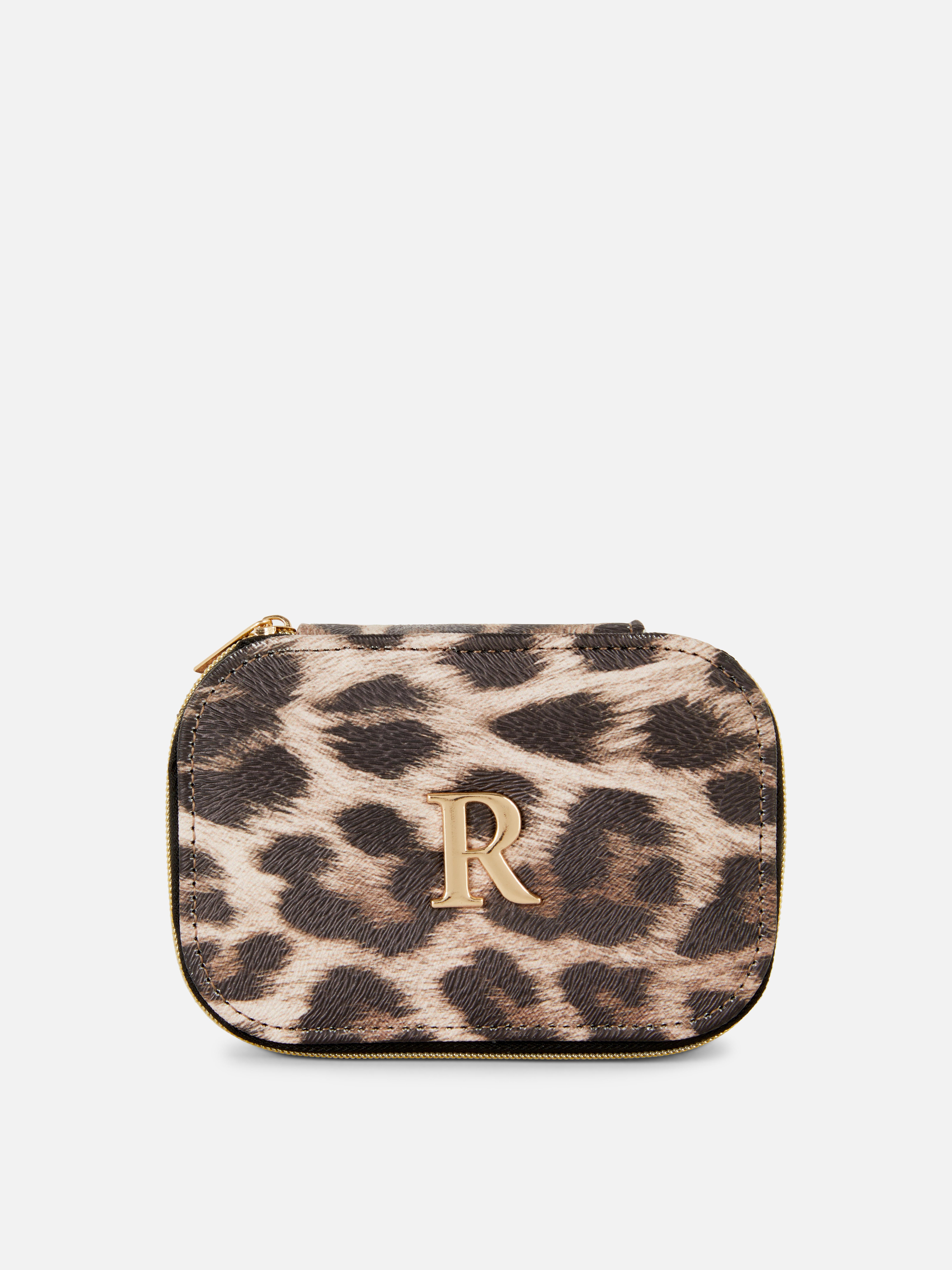 Leopard Initial Jewelry Box