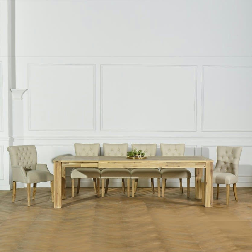 ENZO - Table en bois 10/12 couverts