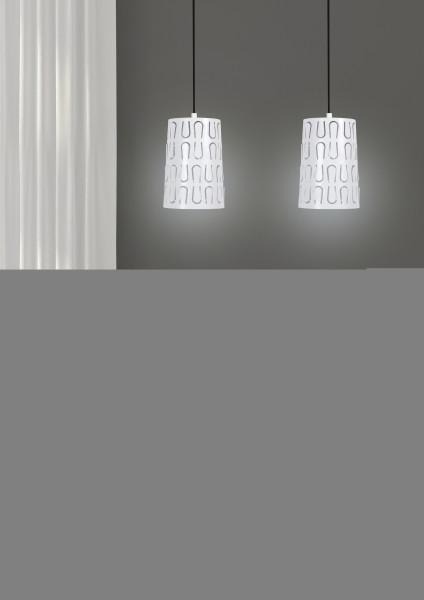 Lampa wisząca VISTA 2x60w e27 biały