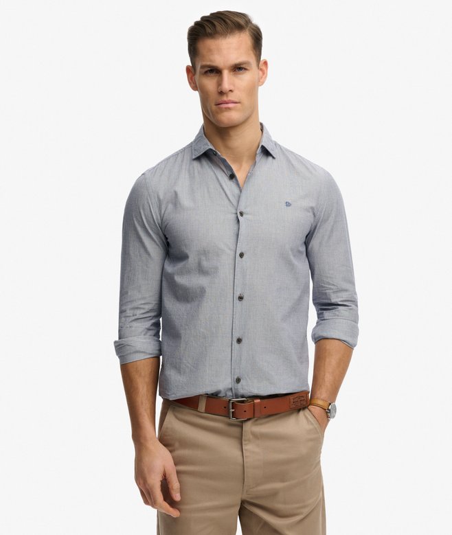 Cut Away Poplin Long Sleeve Shirt
