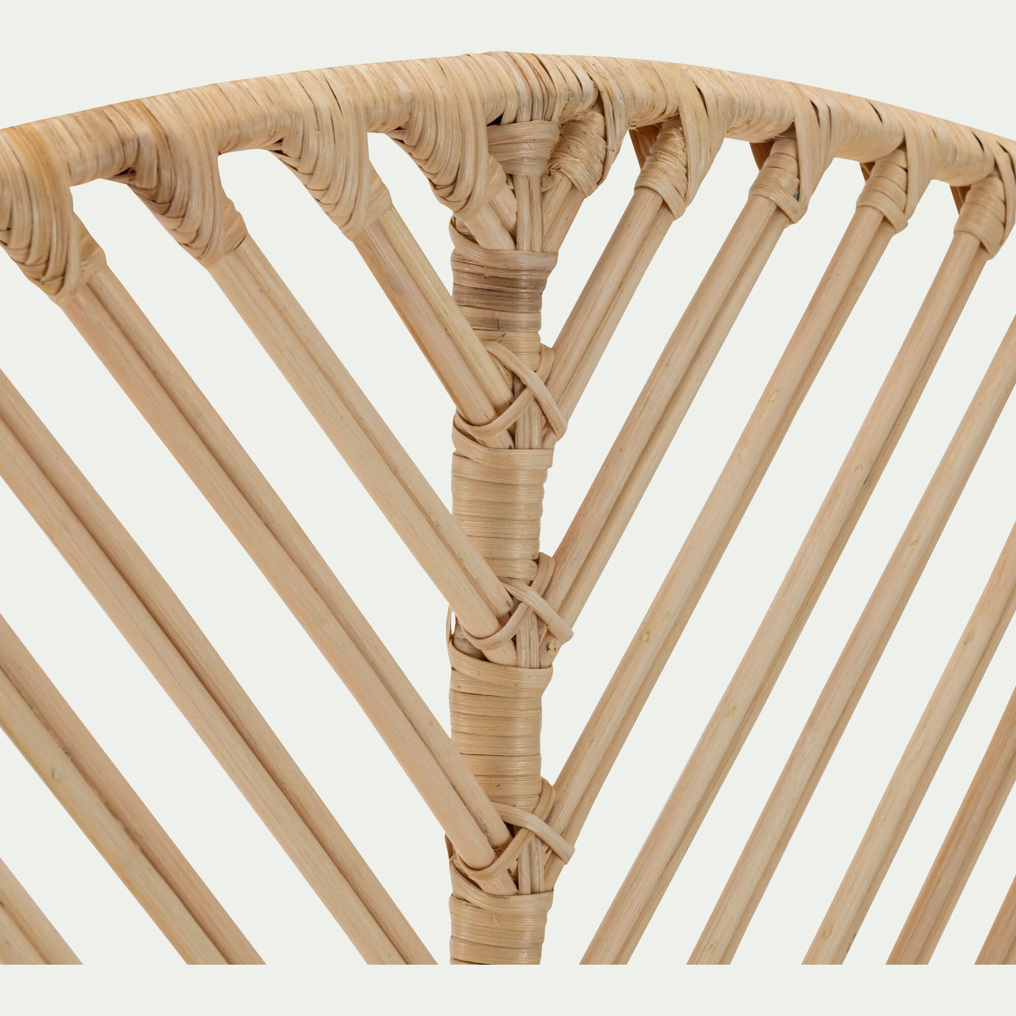 KERIANE - Tête de lit ronde en rotin L170cm - bois clair