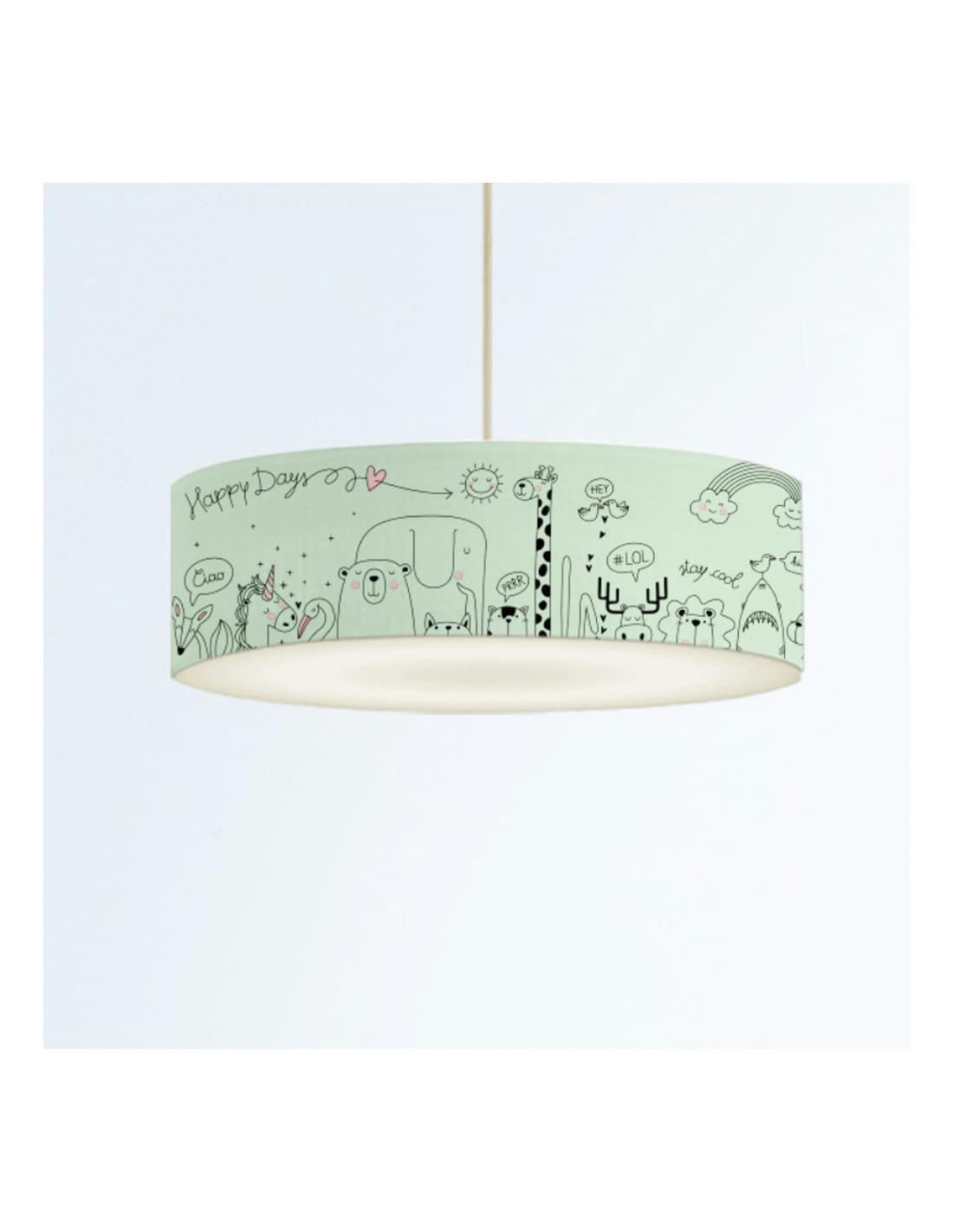 ENFANT - Suspension Enfant Happydays Vert Pastel D: 50 x H: 25