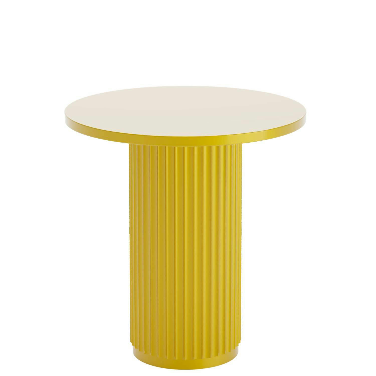 PIVOINE - Table d'appoint ronde cannelée