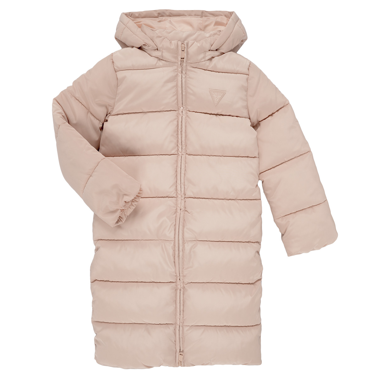 Guess - HOODED PADDED LS LONG PUFFER - Pink