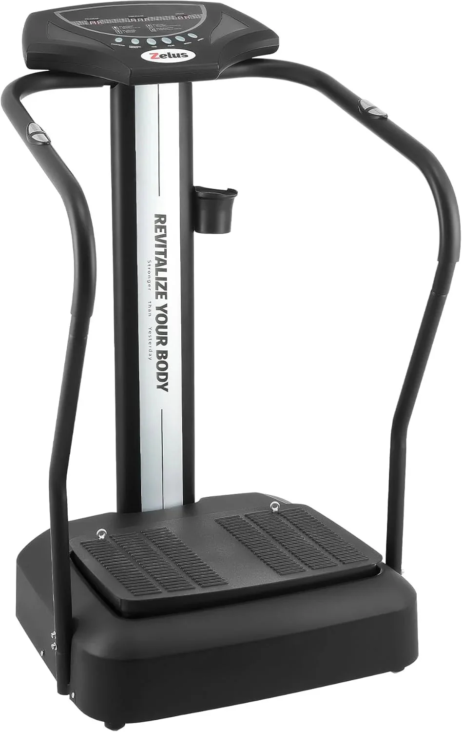 Whole Body Vibration Plate, 500W Vibration Plate Exercise Machine with 99 Levels 3 Preset Modes  2 Resistance Bands, Training Fitness Vibration Platform Machine for Home Gym with 330lb Capacity