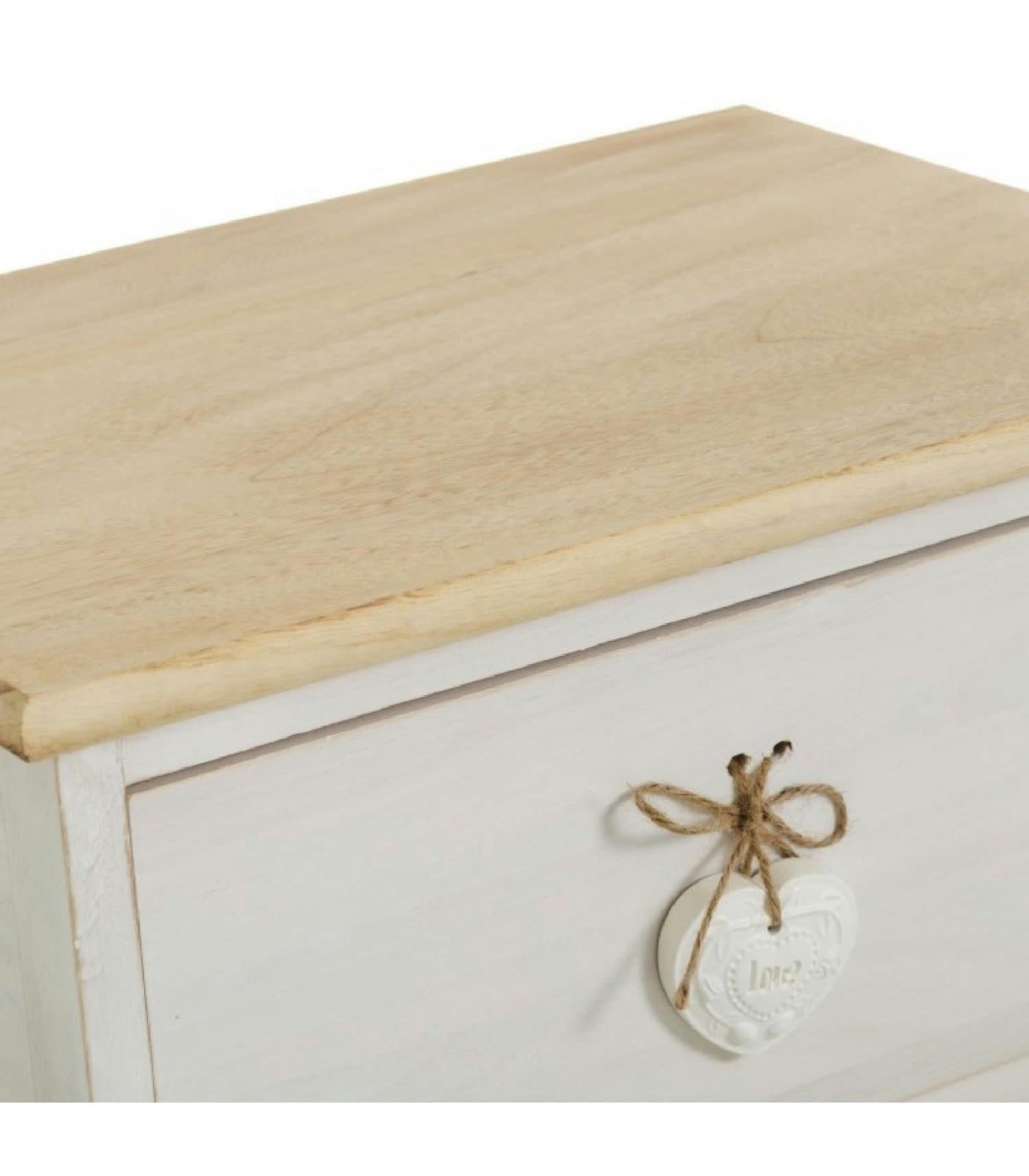 BOIS - Table de chevet bois 1 tiroir + 1 panier